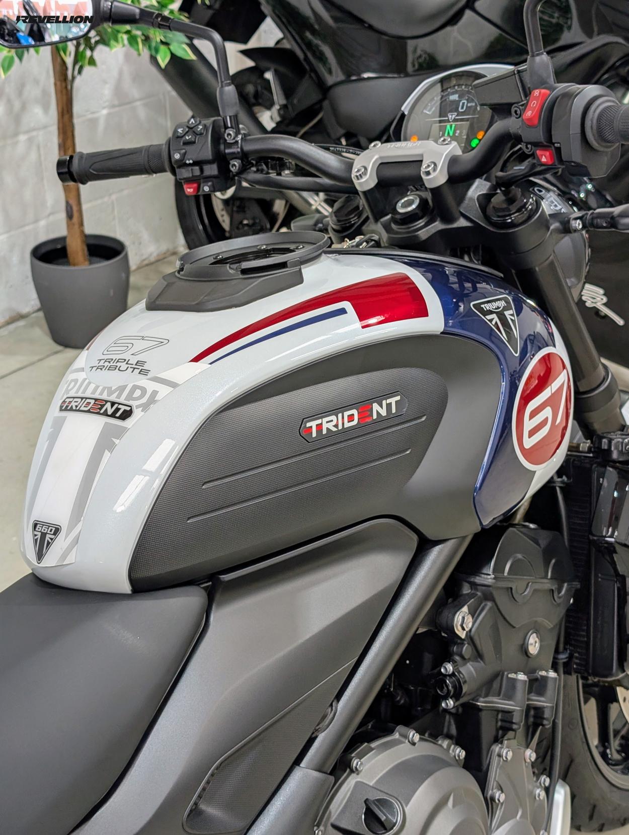 Triumph Trident 660 660 Triple Tribute Edition Roadster/Retro Petrol Manual X-Ring Euro 5 (82 ps)
